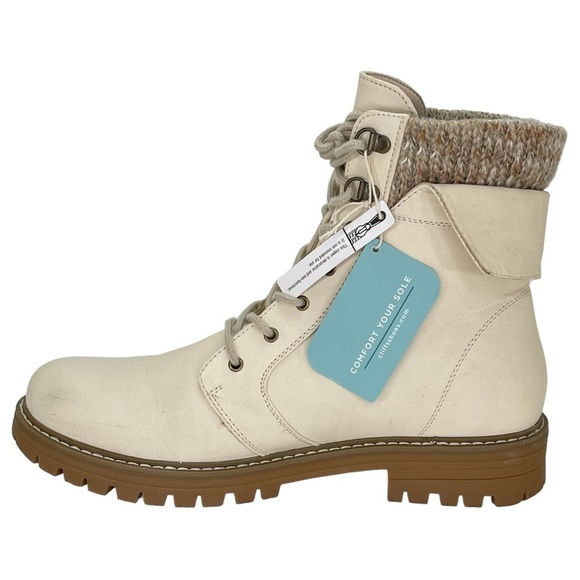 Cliffs White Mountain Mandy Womens Lug Ankle Combat Style Boots Size 11M - Picture 5 of 14